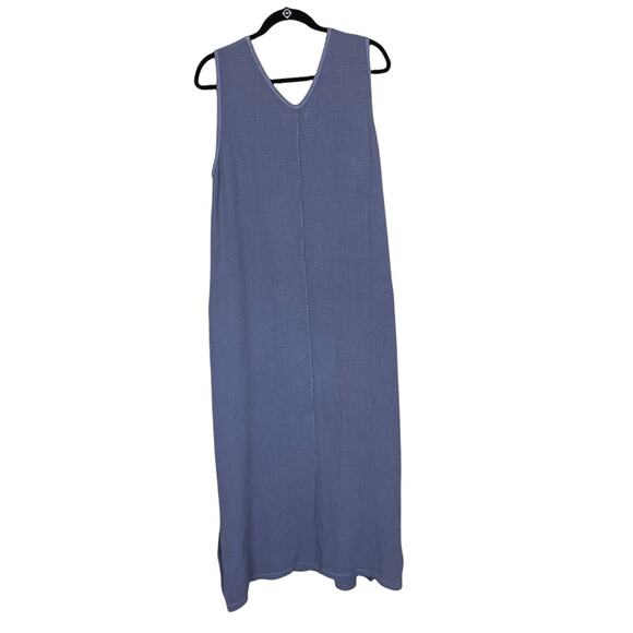 Mododoc Sleeveless V Neck Puckered Maxi Dress Purple Size Small - Picture 7 of 10